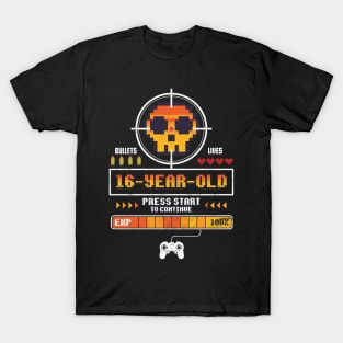 Gamer Birthday  Level 16 T-Shirt